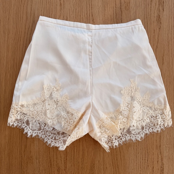 Lace Trimmed Satin Shorts - Set of 2 - Size S - Picture 2 of 5